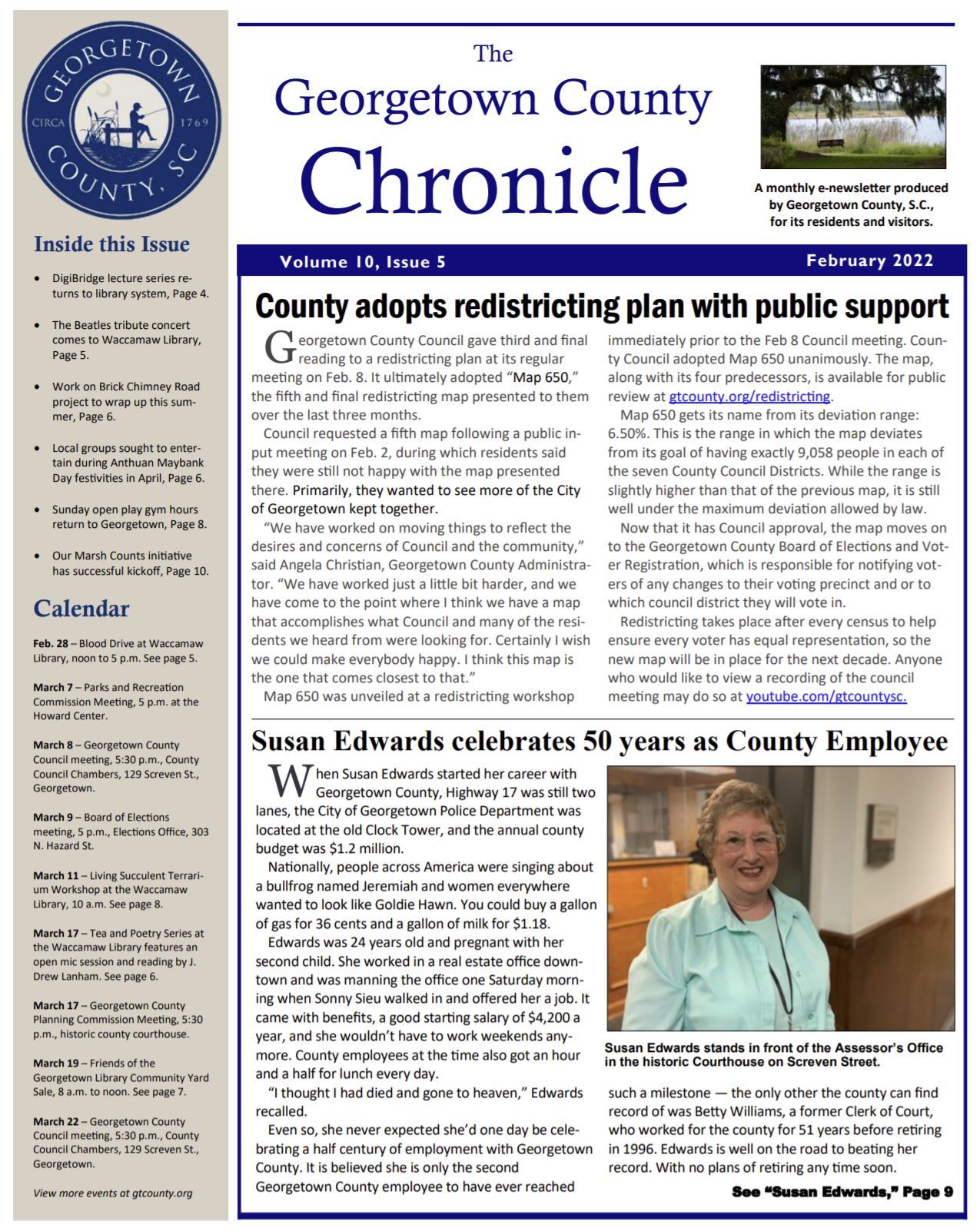 image of newsletter front page