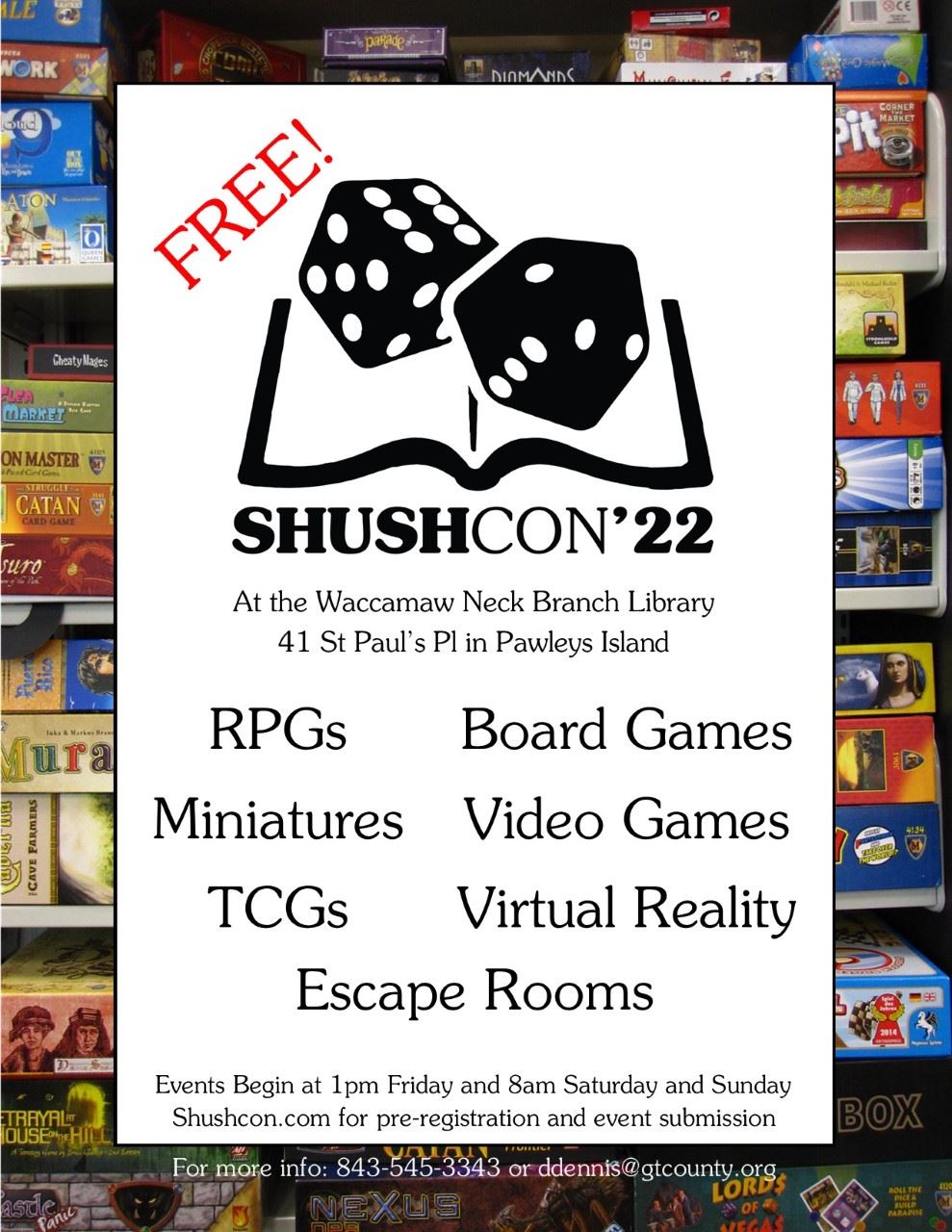 Flyer advertising Shushcon 2022