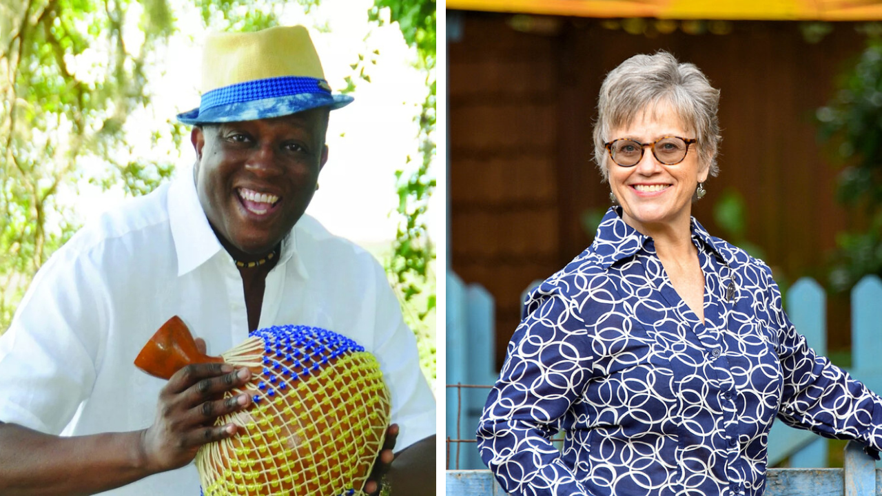 side-by-side portraits of Ron Daise and Lee Brockington