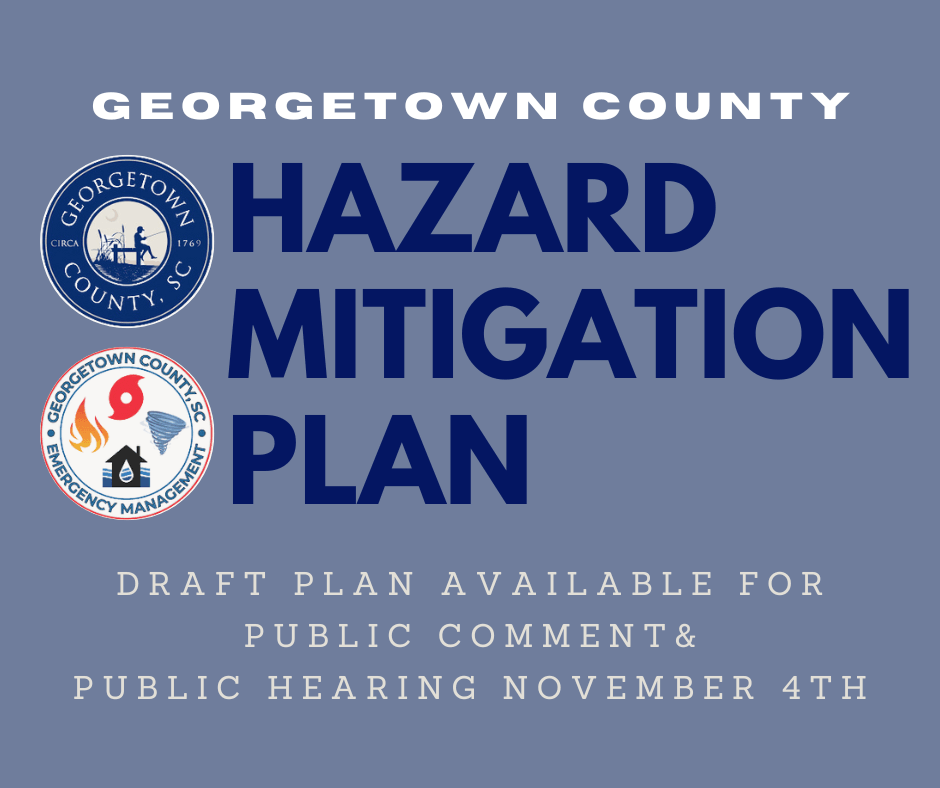Hazard Mitigation Plan draft plan available for public comment public hearing November 4