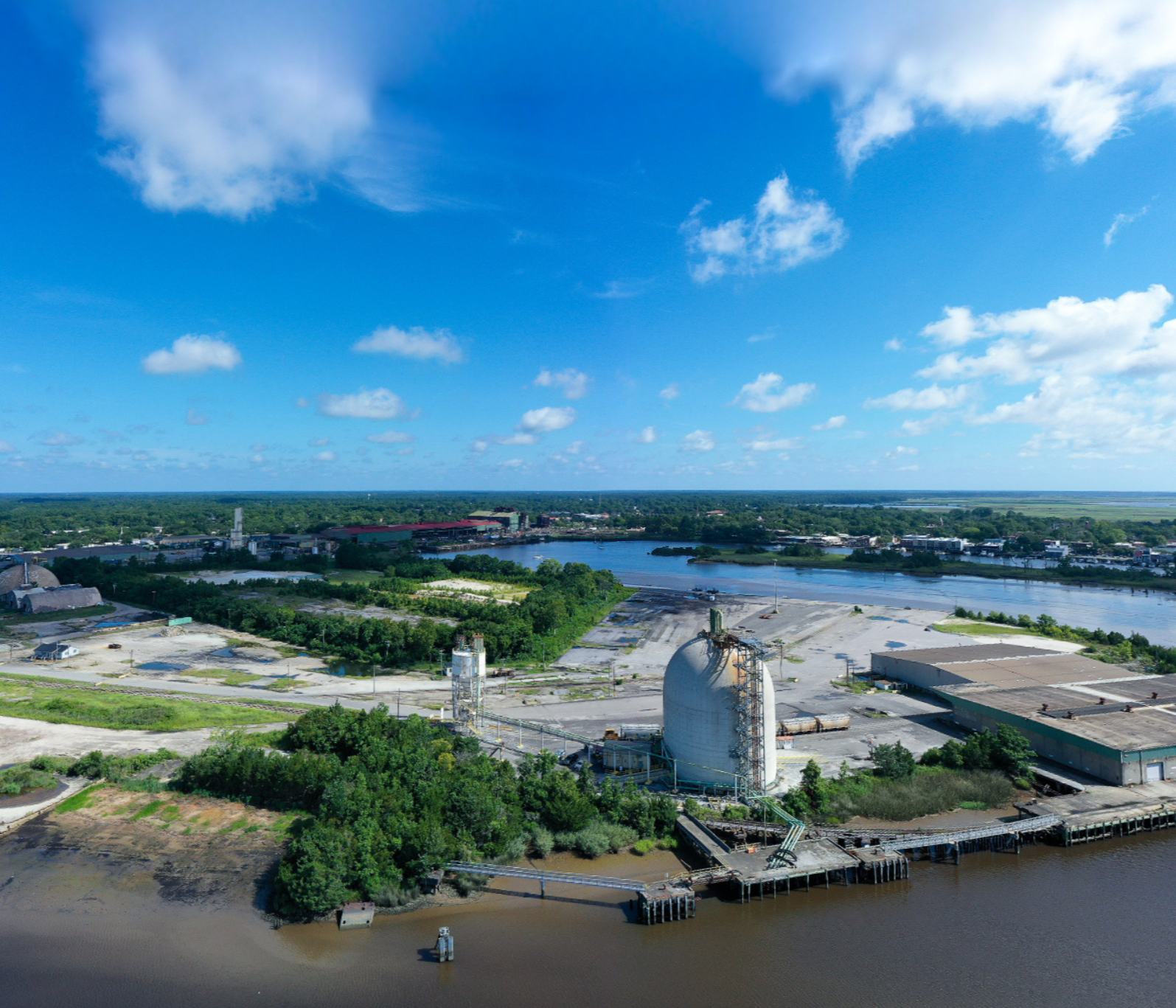 an aerial view of the port from 2025
