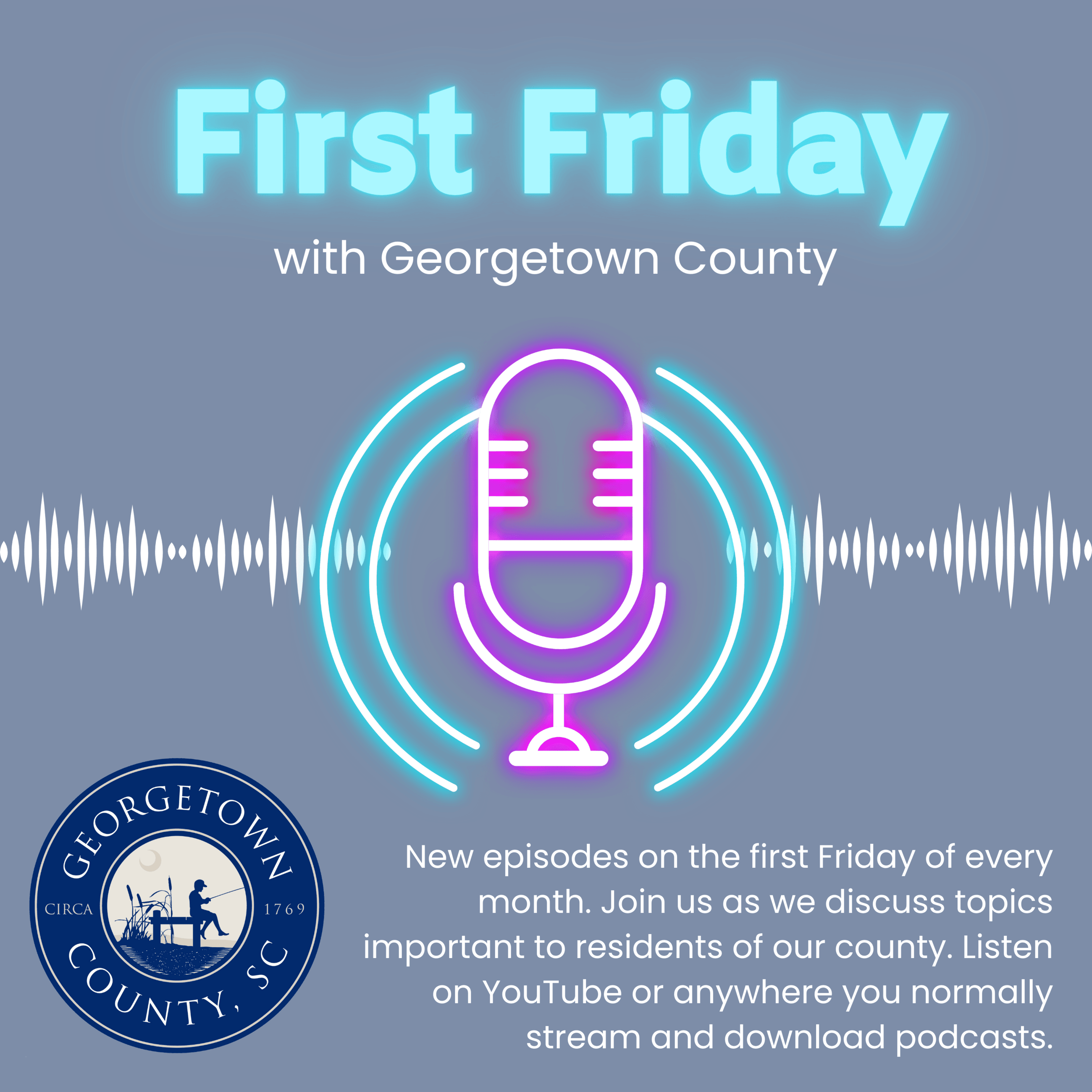 Decorative Click here link to access First Friday Podcast